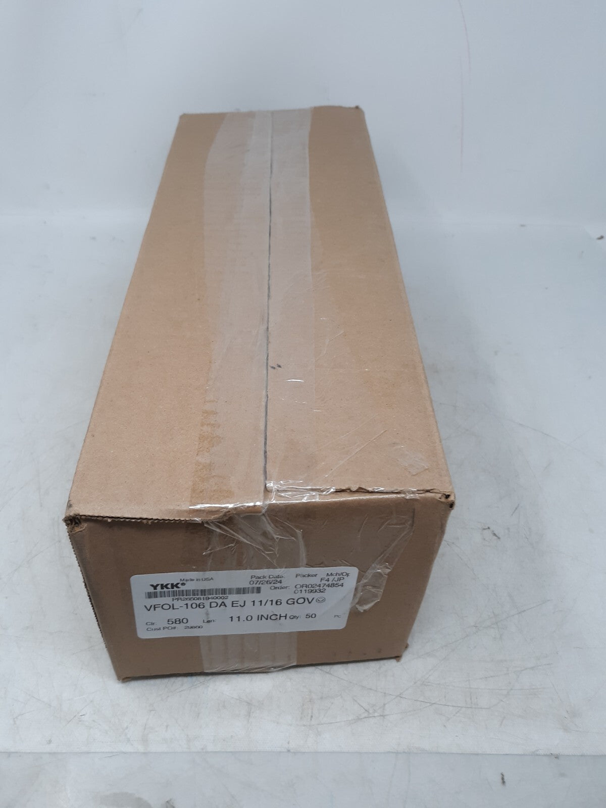 YKK VFOL-106 DA EJ 11/16 GOV Black Zipper 11" Lot of 50