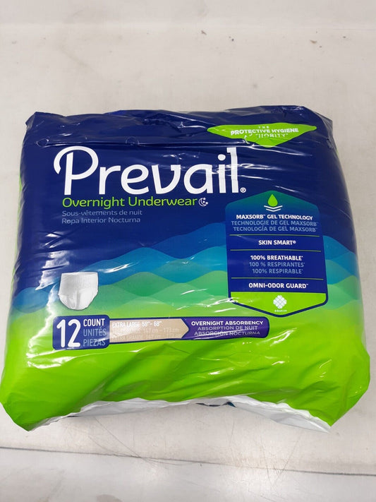 Prevail Disposable Underwear Pull On  X-Large, PVX-514, Overnight, 12 Ct