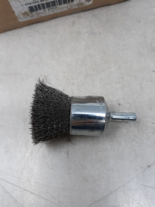 Weiler 10021 1" Brush Dia Fine End Brush 1/4" Dia Steel Shank 22000 Max RPM