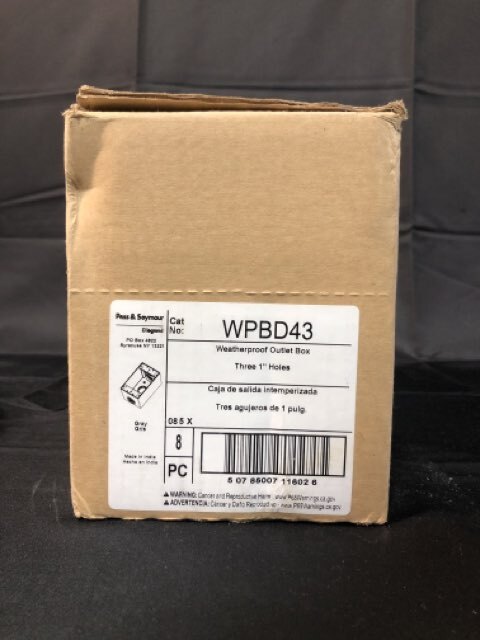 Pass & Seymour WPBD43 Deep Outlet Box Gray 8 Count
