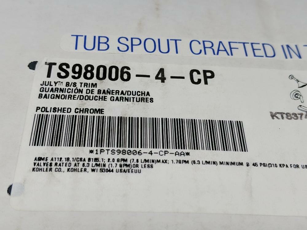 Kohler TS98006-4-CP Rite-Temp bath and shower valver,NPT spout and showerhead