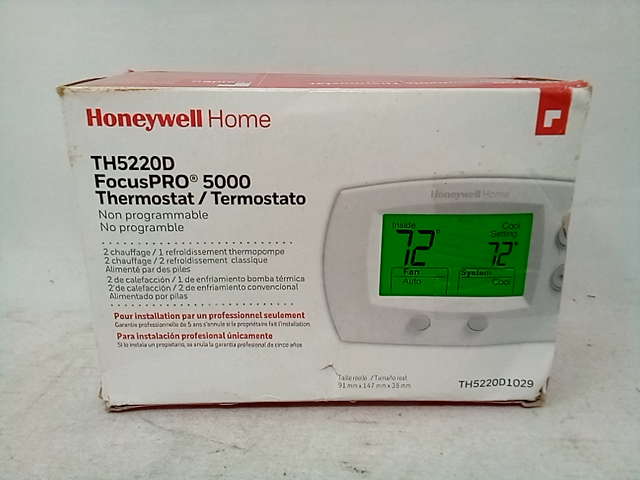 HONEYWELL TH5220D1029 Low V T-Stat  Stages Heat 2  Stages Cool 2 FocusPro 5000 T