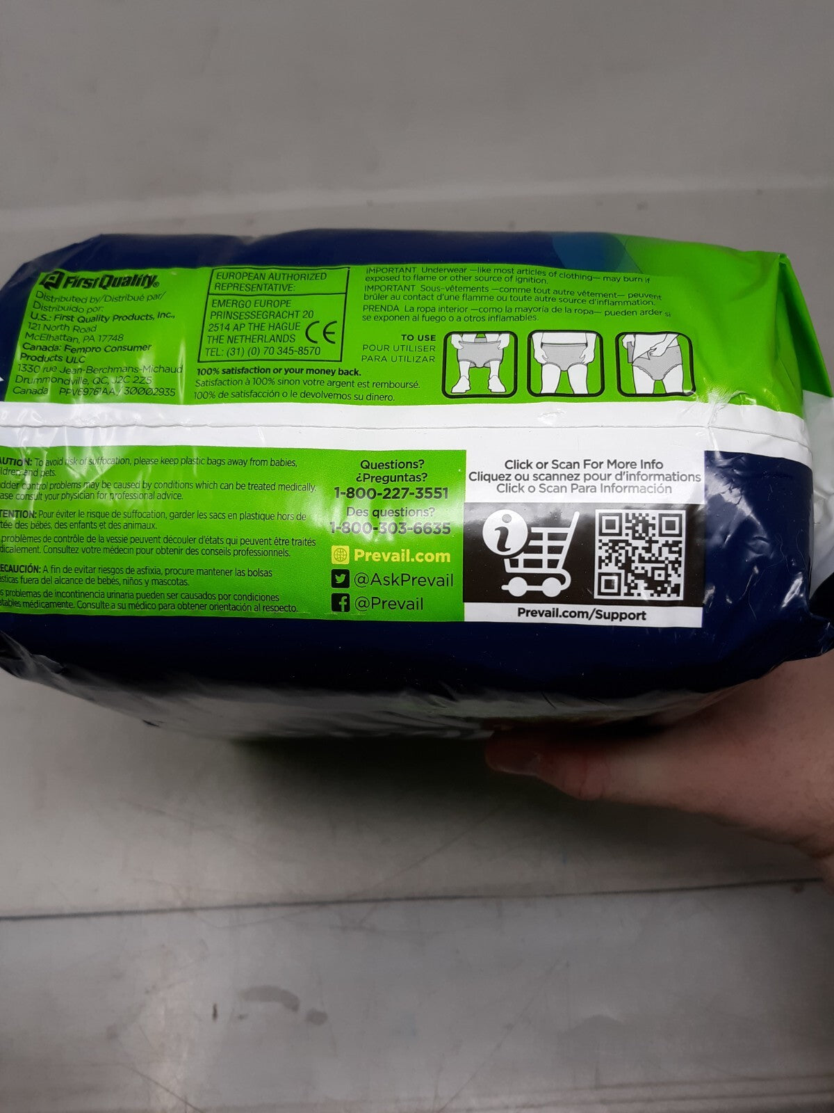 Prevail Daily Disposable Underwear Large Extra 18 Ct PV-513