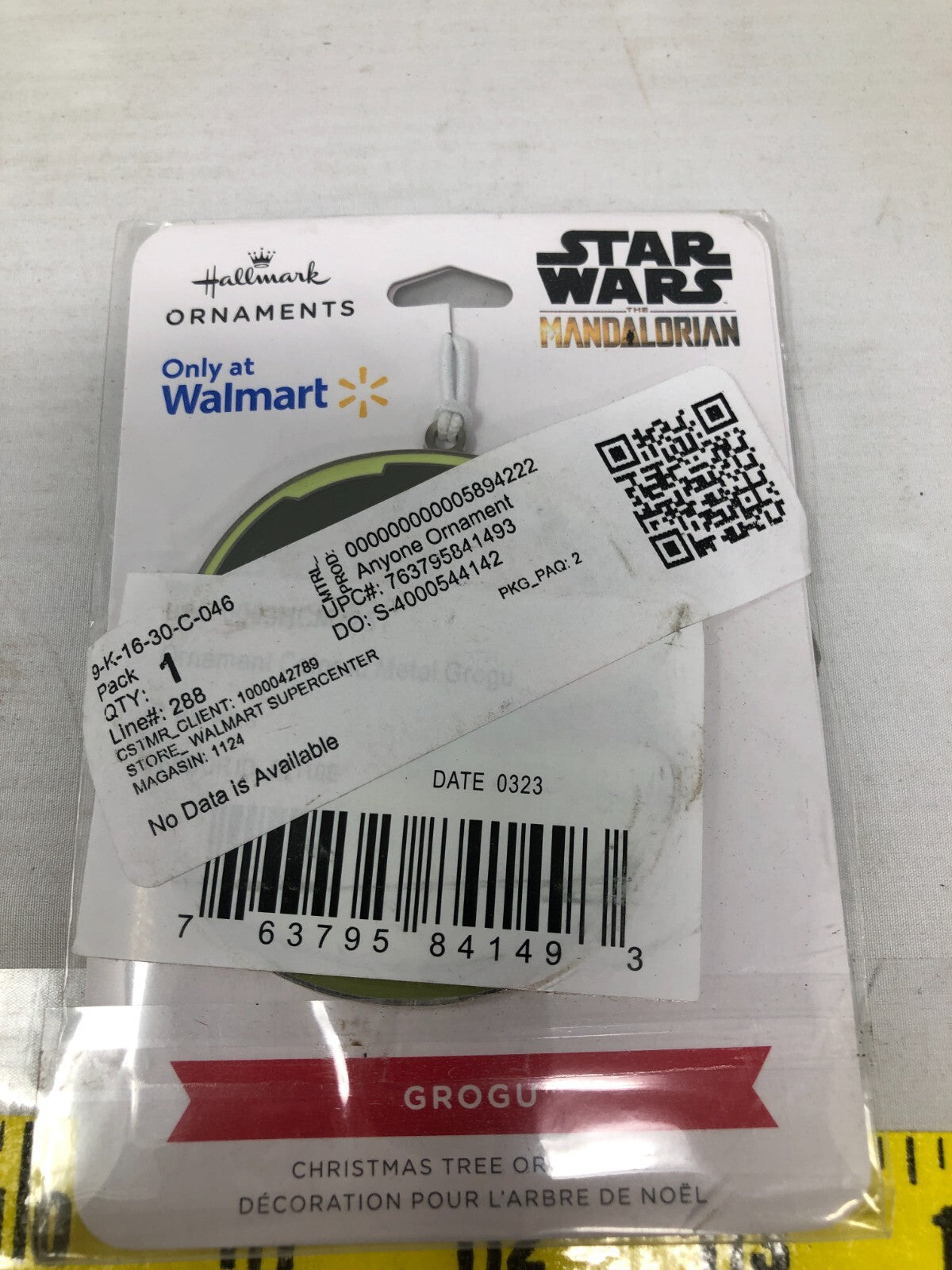 Hallmark Ornaments Only at Walmart Star Wars The Mandalorian Grogu