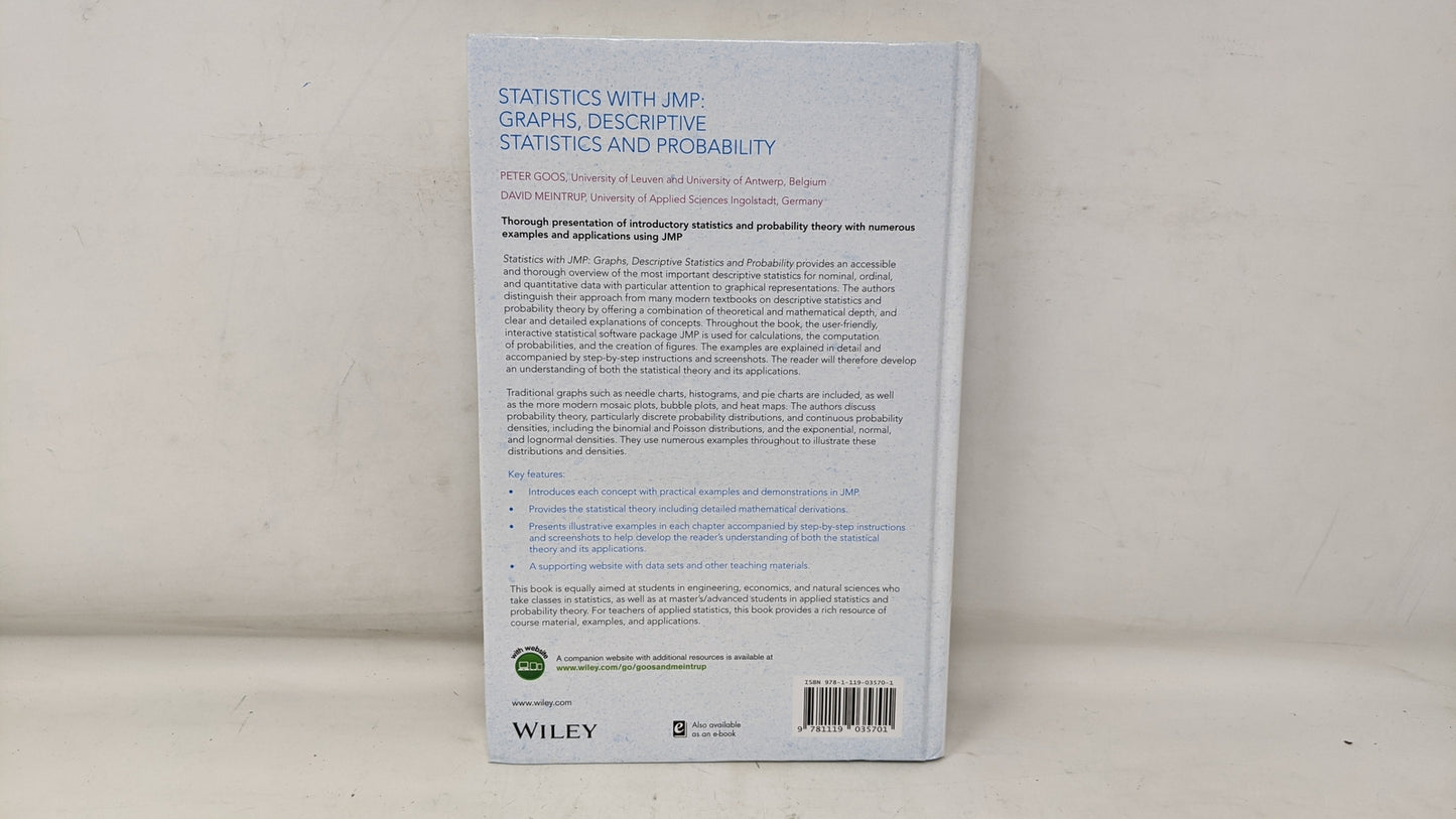 Goos/Meintrup- Statistics with JMP: Graphs, Descriptive Statistics & Probability