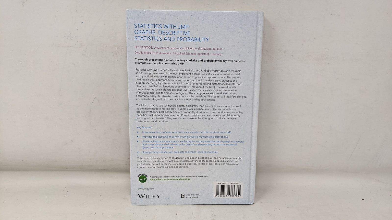 Goos/Meintrup- Statistics with JMP: Graphs, Descriptive Statistics & Probability