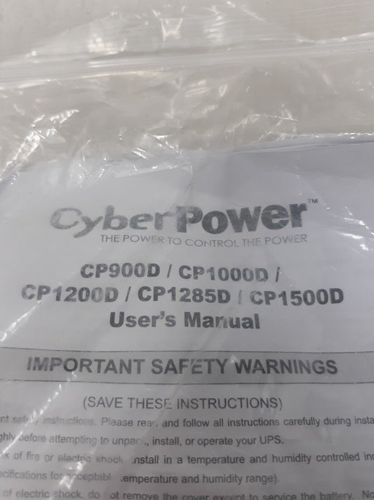 Cyber Power CP900D/CP100D/CP1200D/CP1285D/CP1500D CD & Cable