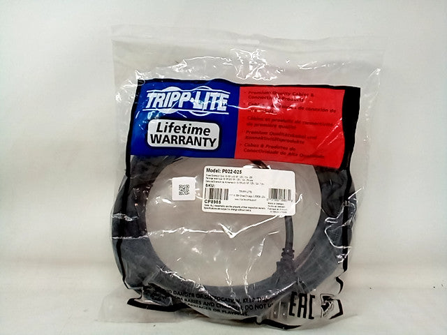 Tripp Lite Model P022-025 25 Ft. Power Extension Cord, NEMA 5-15P to NEMA 5-15R