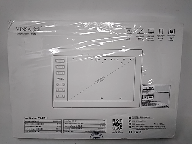 Vinsa - Battery Free Pen Tablet VIN1060Plus 6" x 10"