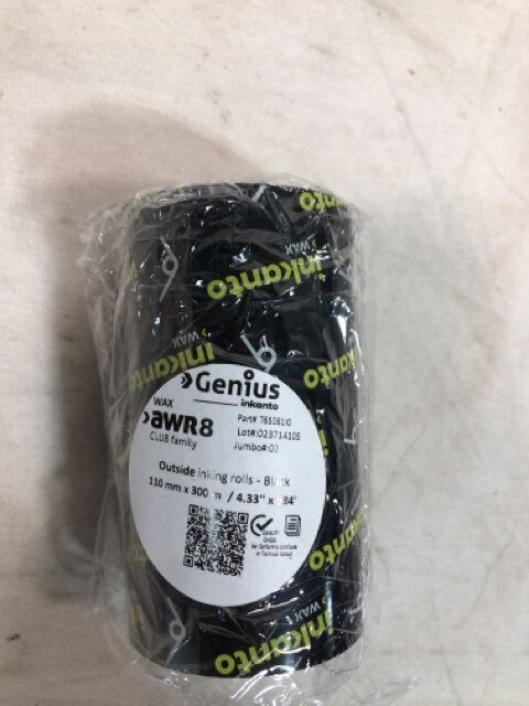 Genius inkanto AWR8 Outside Inking Rolls WAX 110mm x 300m Box of 12