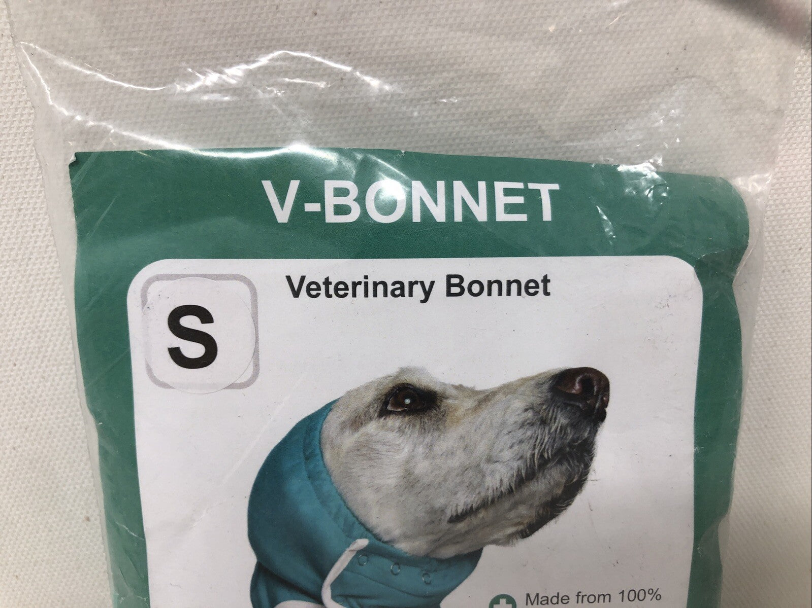 Vet Med Wear Dog BONNET SMALL Protective  Veterinary 100% Cotton Post Surgery Gr