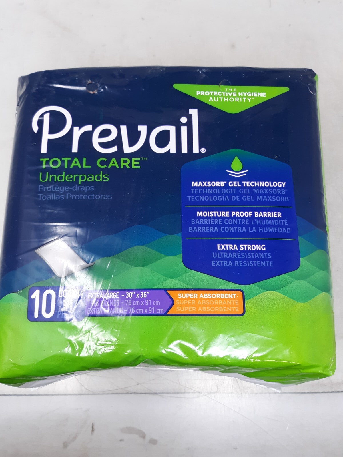 Disposable Underpad Prevail Polymer Heavy Absorbency - 20 Count (PV-410)