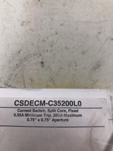 Johnson Control CSDECM-C35200L0 Current Switch, Split Core