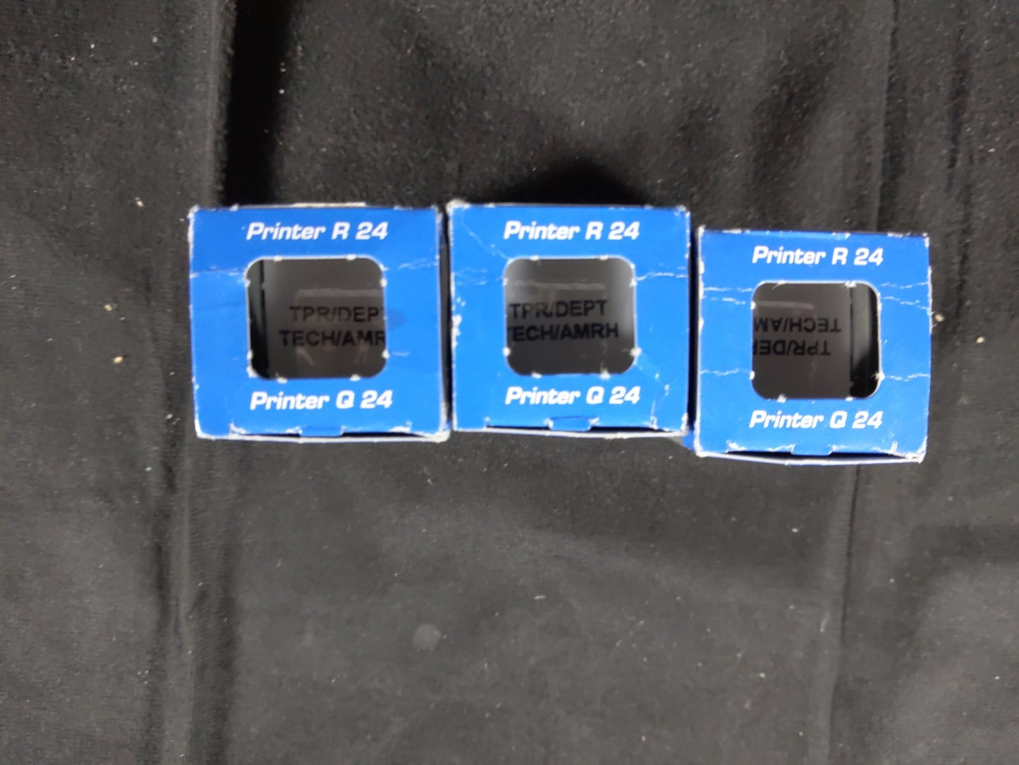 2000Plus Printer Q 24 Square Self-Inking Stamp 1" (TPR/DEPT TECH/AMRH) 3 PACK