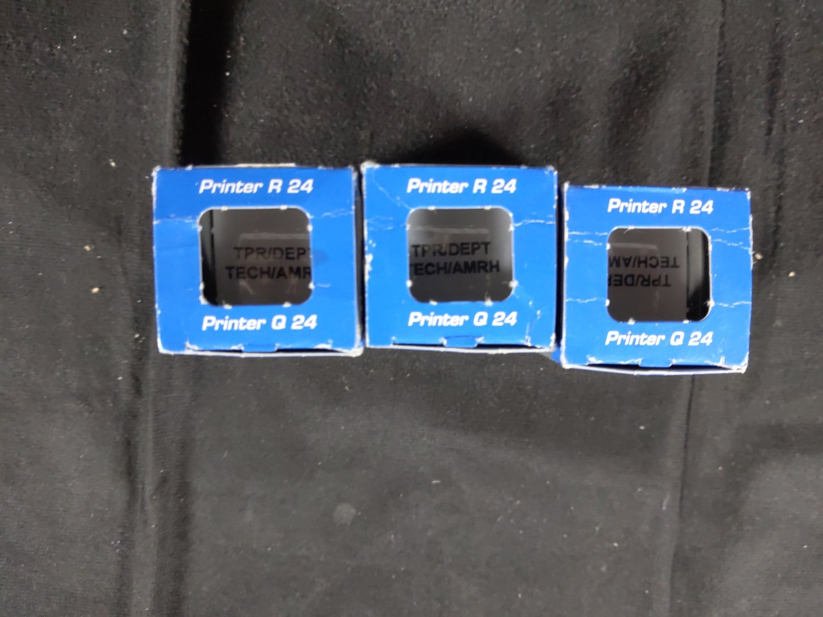 2000Plus Printer Q 24 Square Self-Inking Stamp 1" (TPR/DEPT TECH/AMRH) 3 PACK