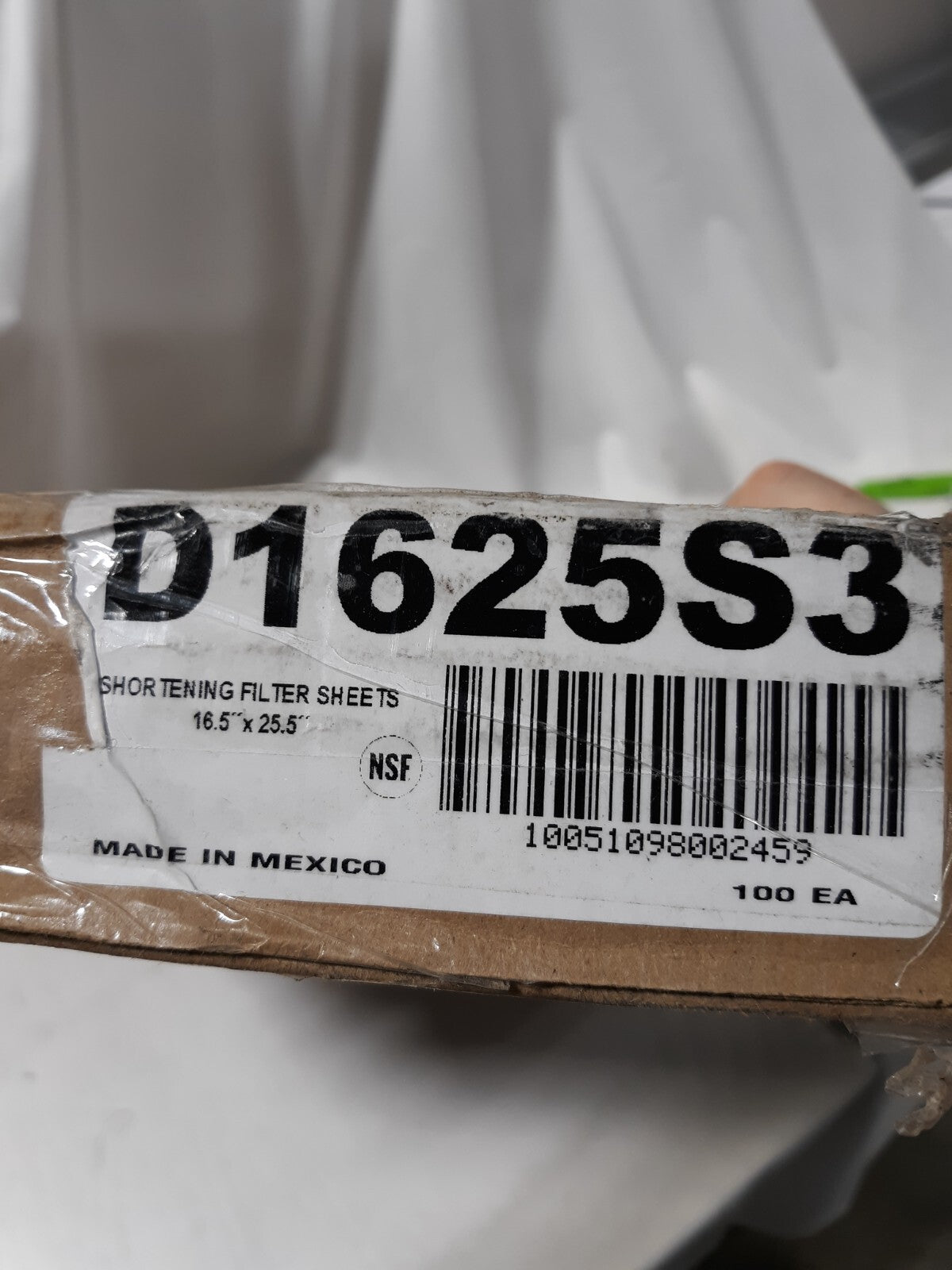 Filters Sheets 16.5" x 25.5" D1625S3  Qty 100