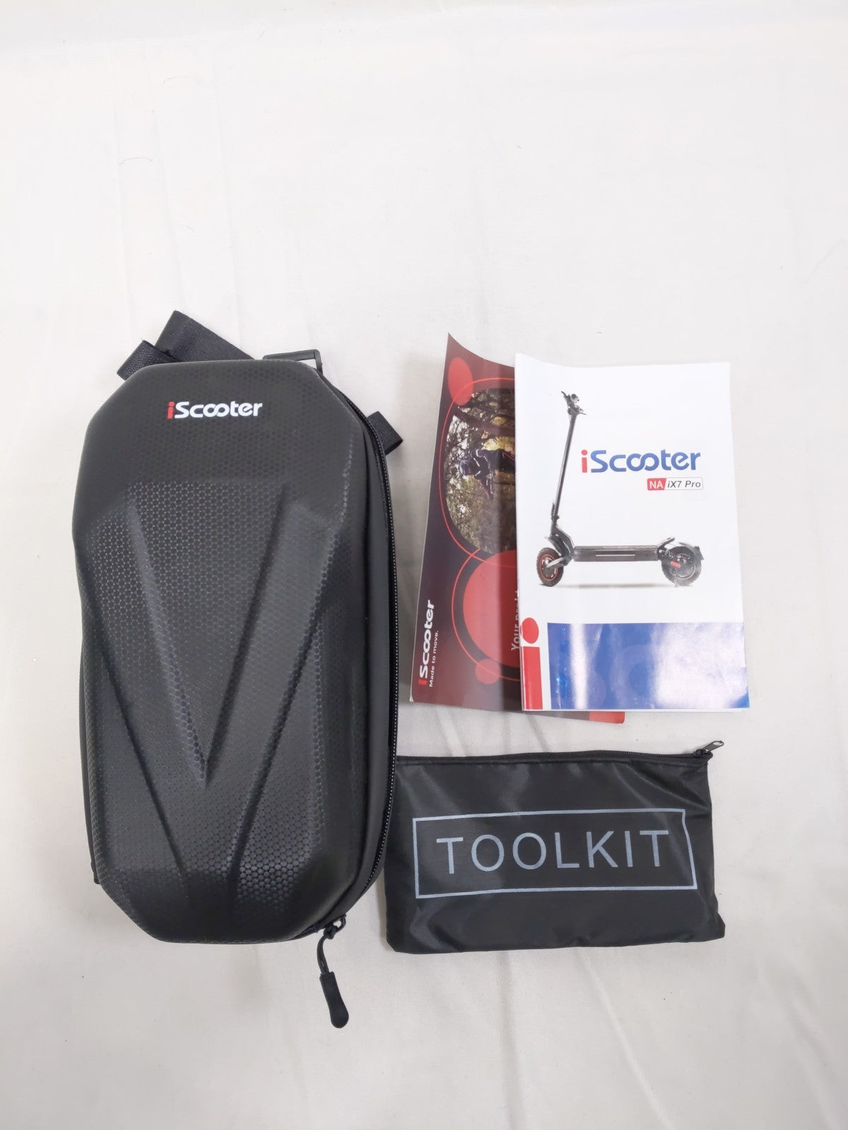 iscooter naix7 pro bag case attatchment for front with toolkit and instructions