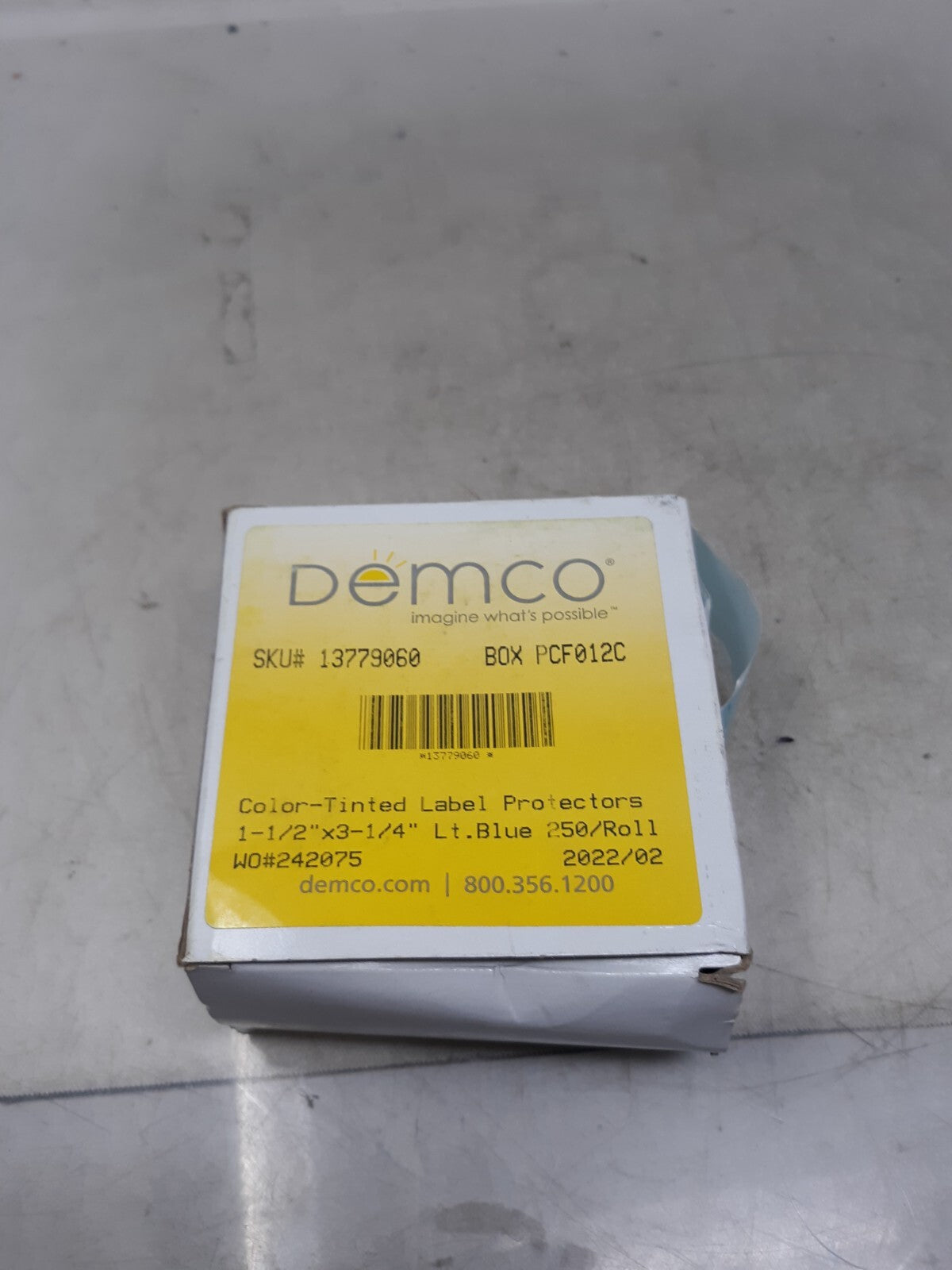Demco® Color-tinted Glossy Label Protectors - Blue, 250 pcs
