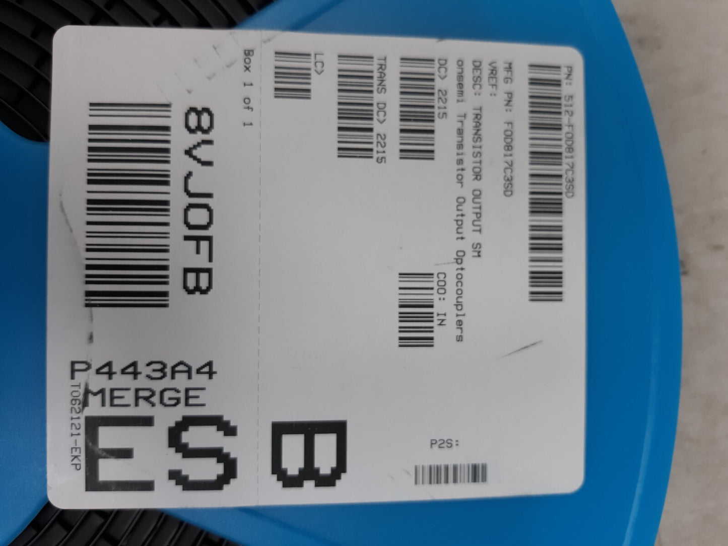 Optoisolator Transistor Output 5000Vrms 1 Channel 4-SMD FOD817C3SD