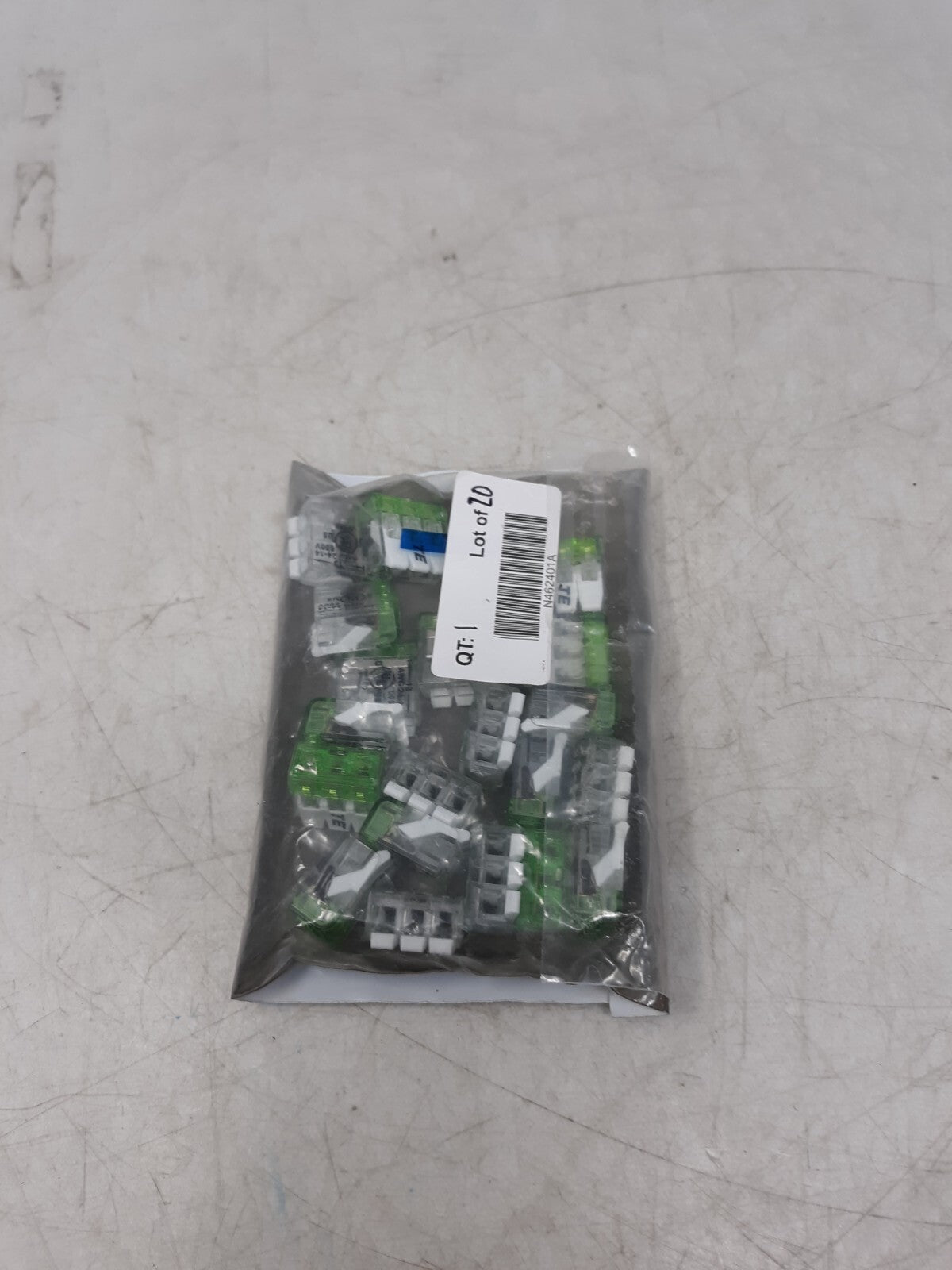 TE Connectivity 2-Port IDC Wire Connector, Green/White, Lot of 20