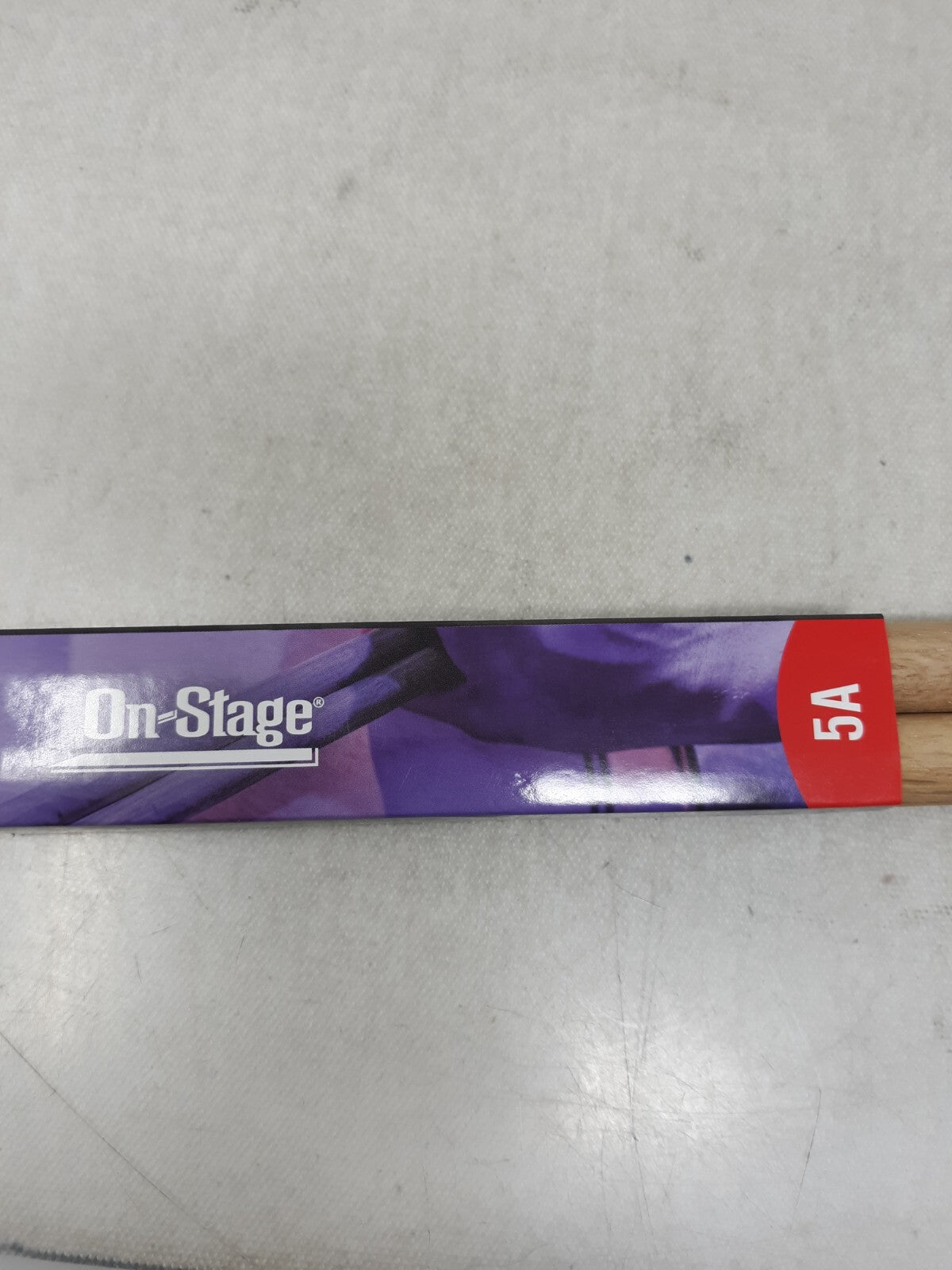 On-Stage Hickory 5A Wood Tip Drum Sticks 1 Pair Play with Lightning Speed