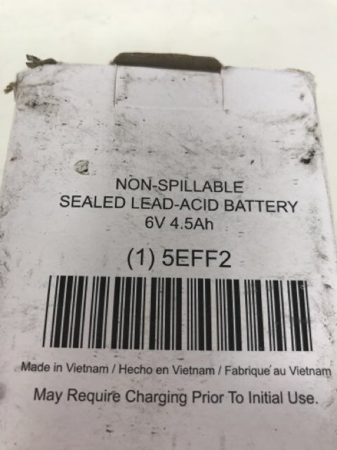 Non spillable sealed led acid battery, 1 5EFF2
