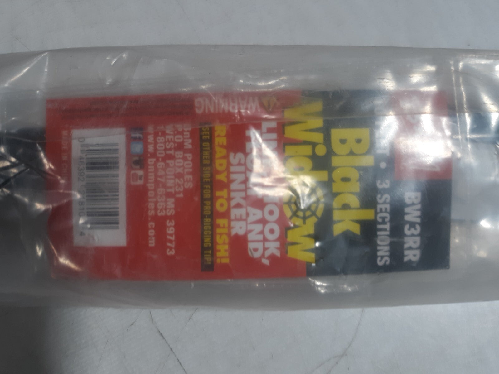 B n M Fishing BW3RR New 10’ 3 sections Black Widow Line,hook and float &sinker