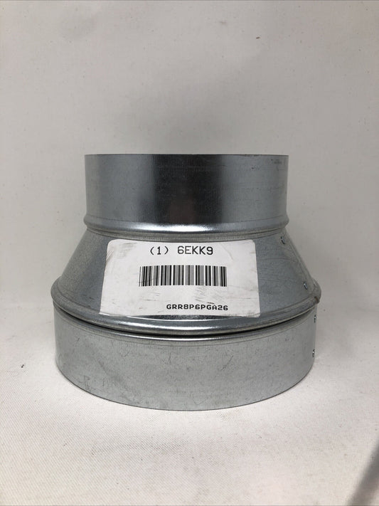 GREENSEAM GRR8P6PGA26 Reducer,8" x 6" Duct Size 6EKK9