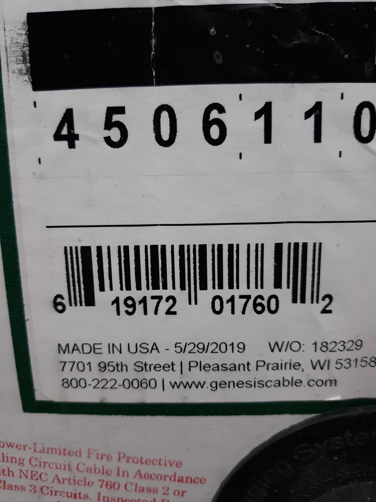 Genesis Series 18/2 Solid Control Low Voltage Cable Plenum 1000' Red 45061104