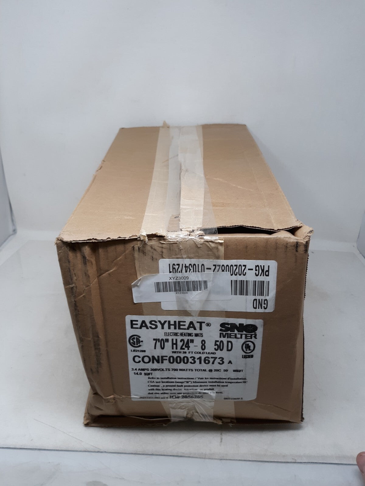 Easyheat electric heating mats 7'H 24" - 8    50D w/ 20 ft Cold Lead,  CONF00031