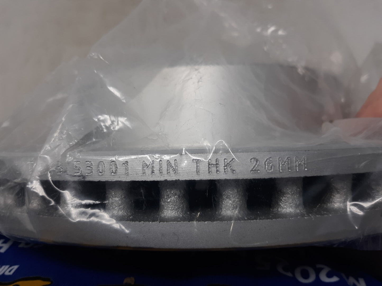 Performance Drilled Slotted Brake Rotor 53001 Front MIN THK 26MM Zinc Coated