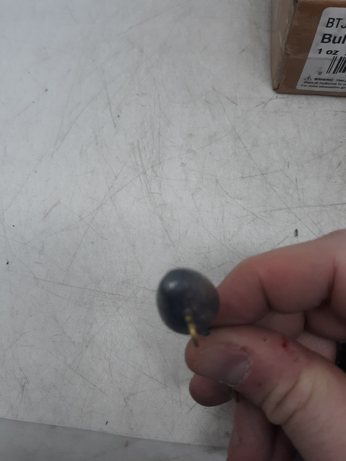 Bullet Weights BTJ1B Bullet Jig Heads 1oz Lead Hooks Lot of 24