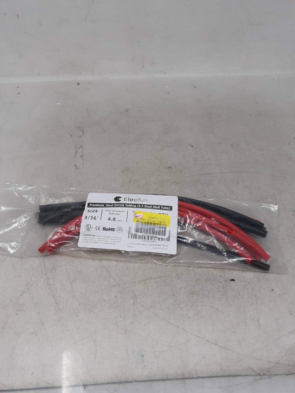 Elecfun Premium Heat Shrink Tubing 3:1 Dual Wall Tube 3/16" - 10"