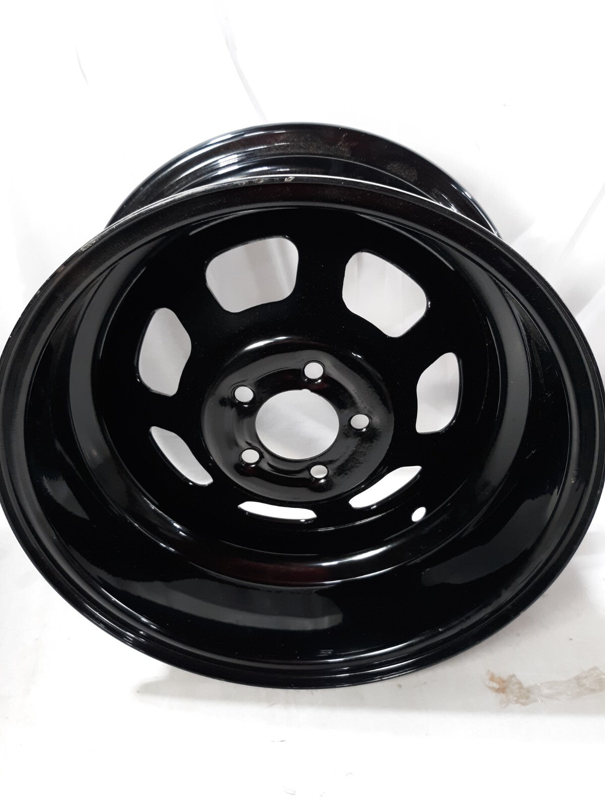 Bassett Racing Wheel 15X8 DOT D-Hole 5x5.5 4.75 In Bckspc Black Wheel