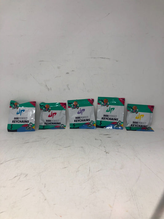 Lot of 5 DUDE PERFECT Keychains #s 011 012 013 014 015 NIP Sealed