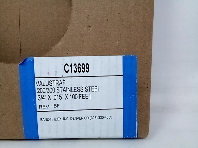 Band-It C13699 Valustrap 200/300 Stainless Steel 100ft