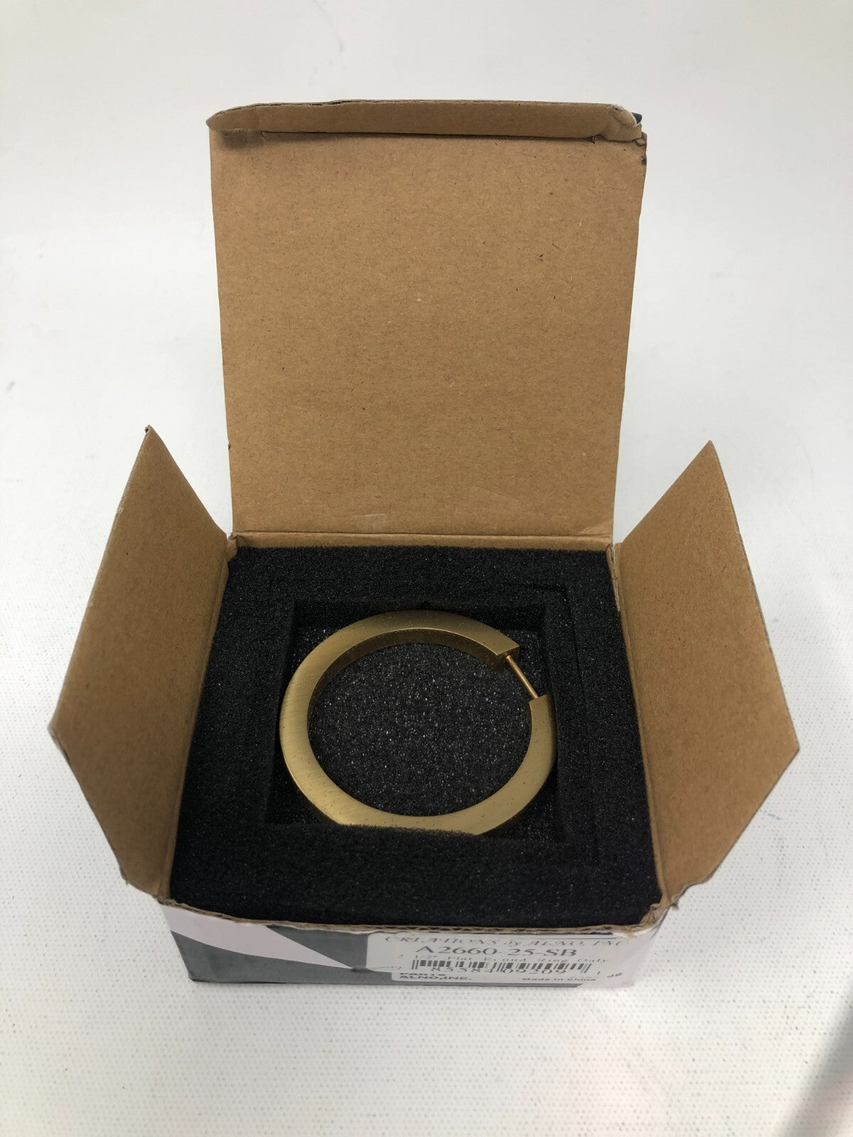 Alno Cabinet Ring Pull ~ 1-Pack A2660-25-SB 2.5" Flat Round, Satin Brass