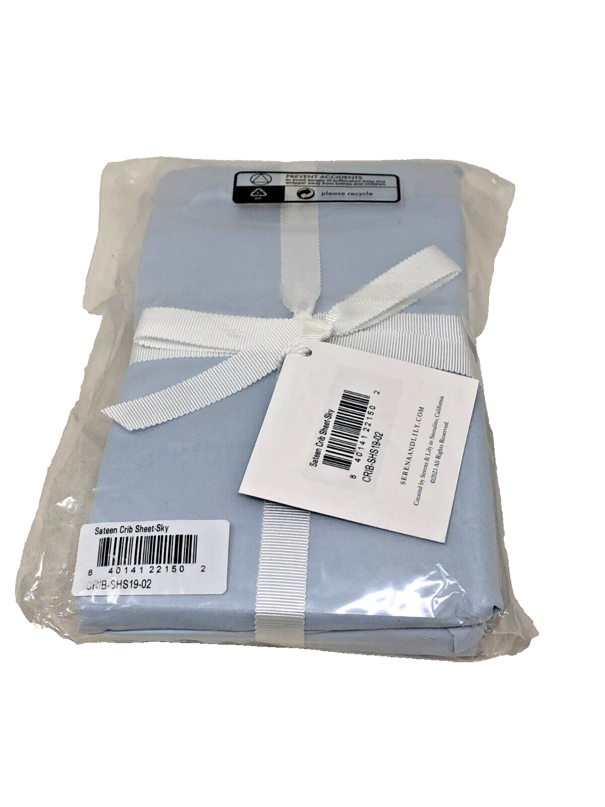 Serena & Lily Nursery - Sateen Crib Sheet - Sky