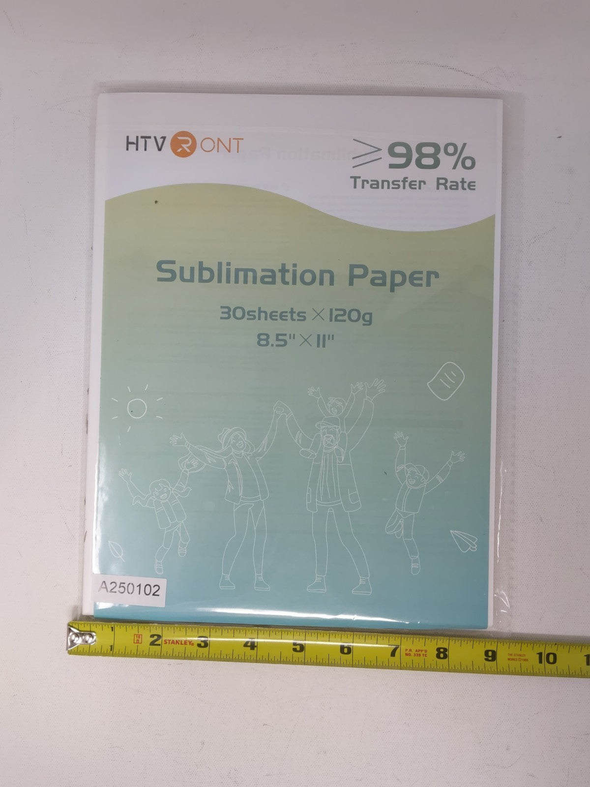 HTVRONT Sublimation Paper - 30 Sheets x 120g - 8.5"x11" - Sealed - 98% Transfer
