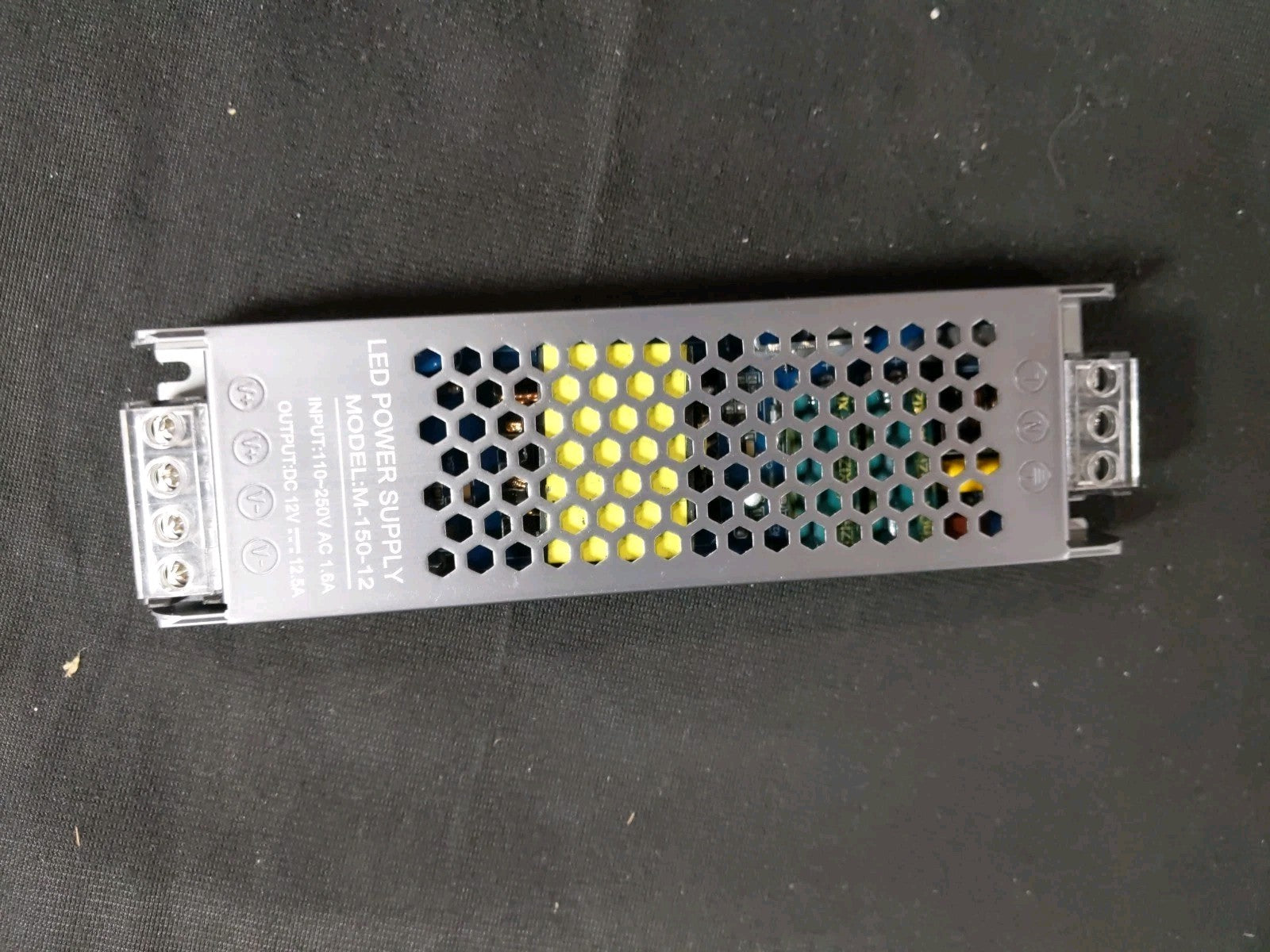 Thin LED Power Supply M-150-12 Input: 110~250V AC 1.6A Output: DC 12V _-- 12.5A