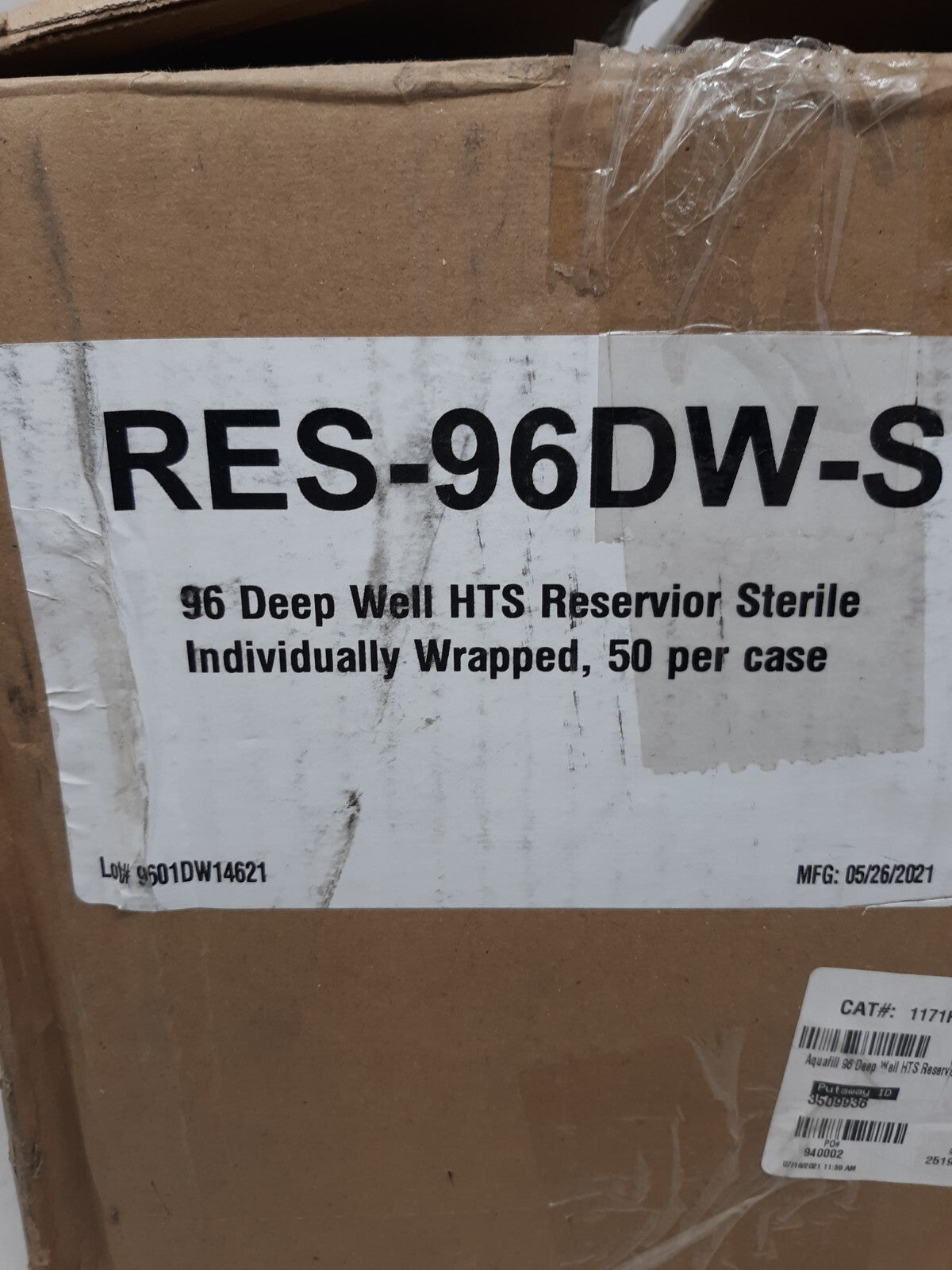 Lot of 50 Thomas Scientific RES-96DW-S 96 Deep Well HTS Reservoirs – Sterile, 27