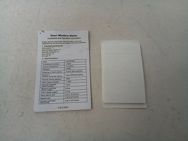 Remote control Door and window alarm