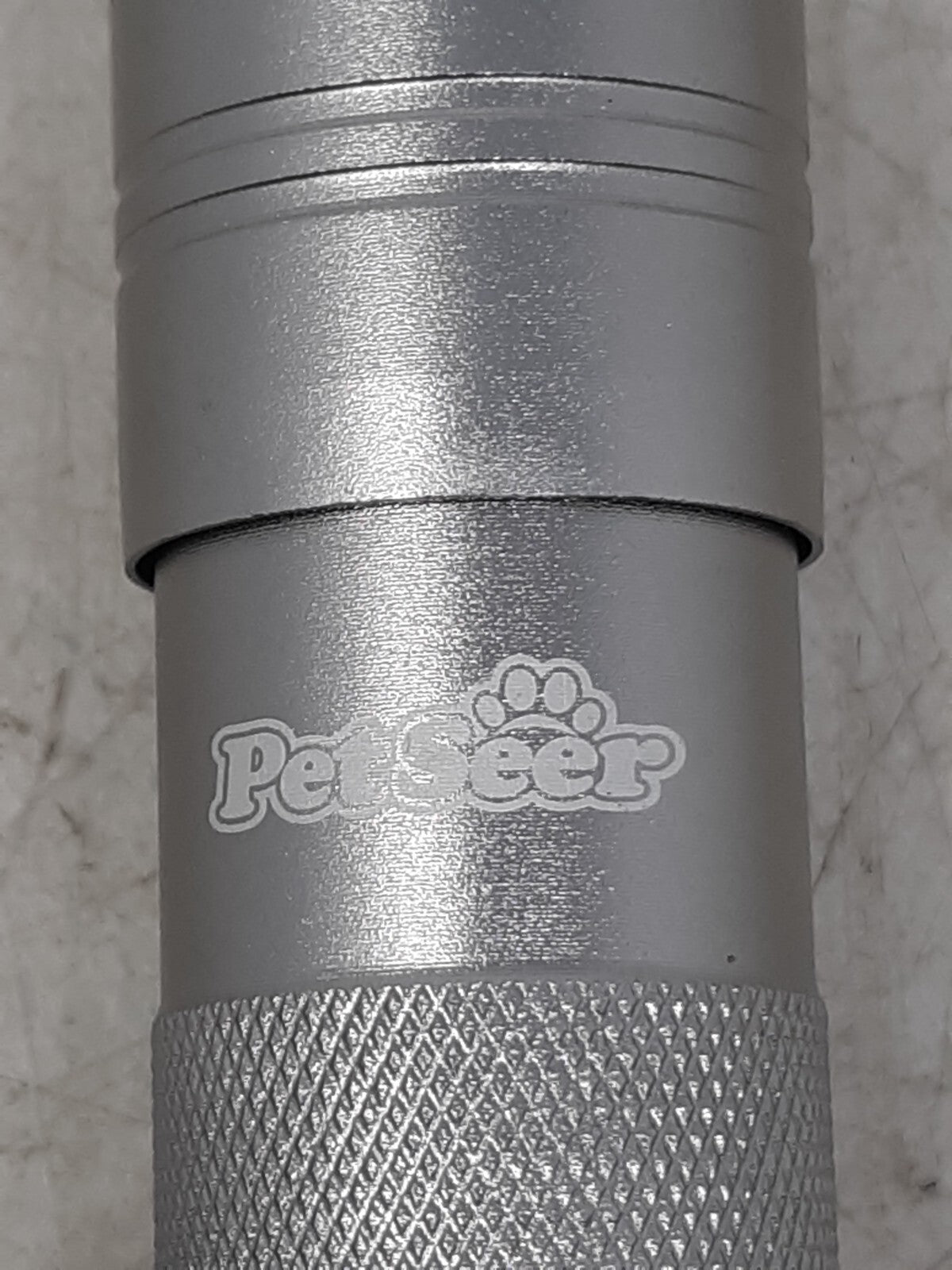 PetSeer UV Flashlight - Silver LED Blacklight Urine Detector for Pet Stains