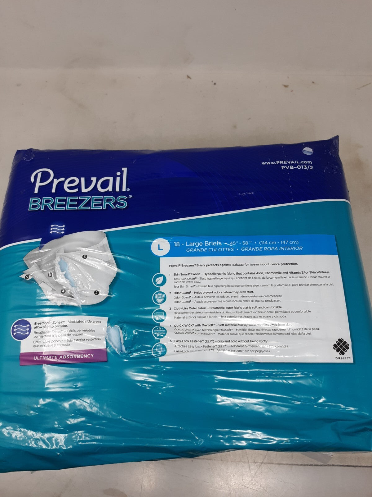Prevail Breezers Adult Diapers Briefs PVB-013