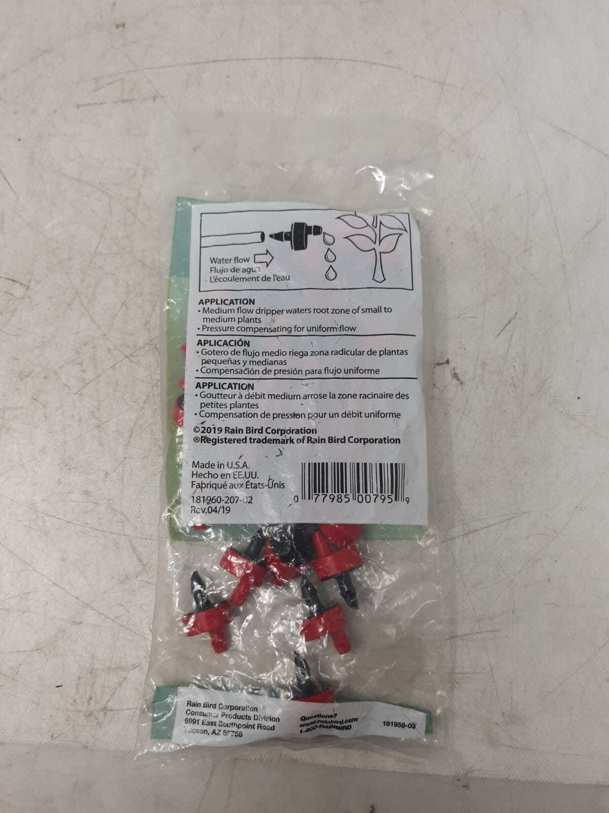 Rain Bird SW20-30 2 GPH Pressure Compensating Drippers 30-Pack Self-Piercing Bar
