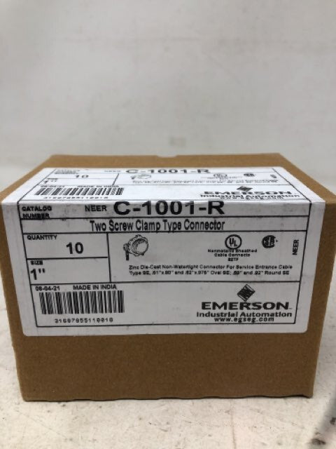 Emerson C-1001-R Two-Screw Clamp Cable Connector