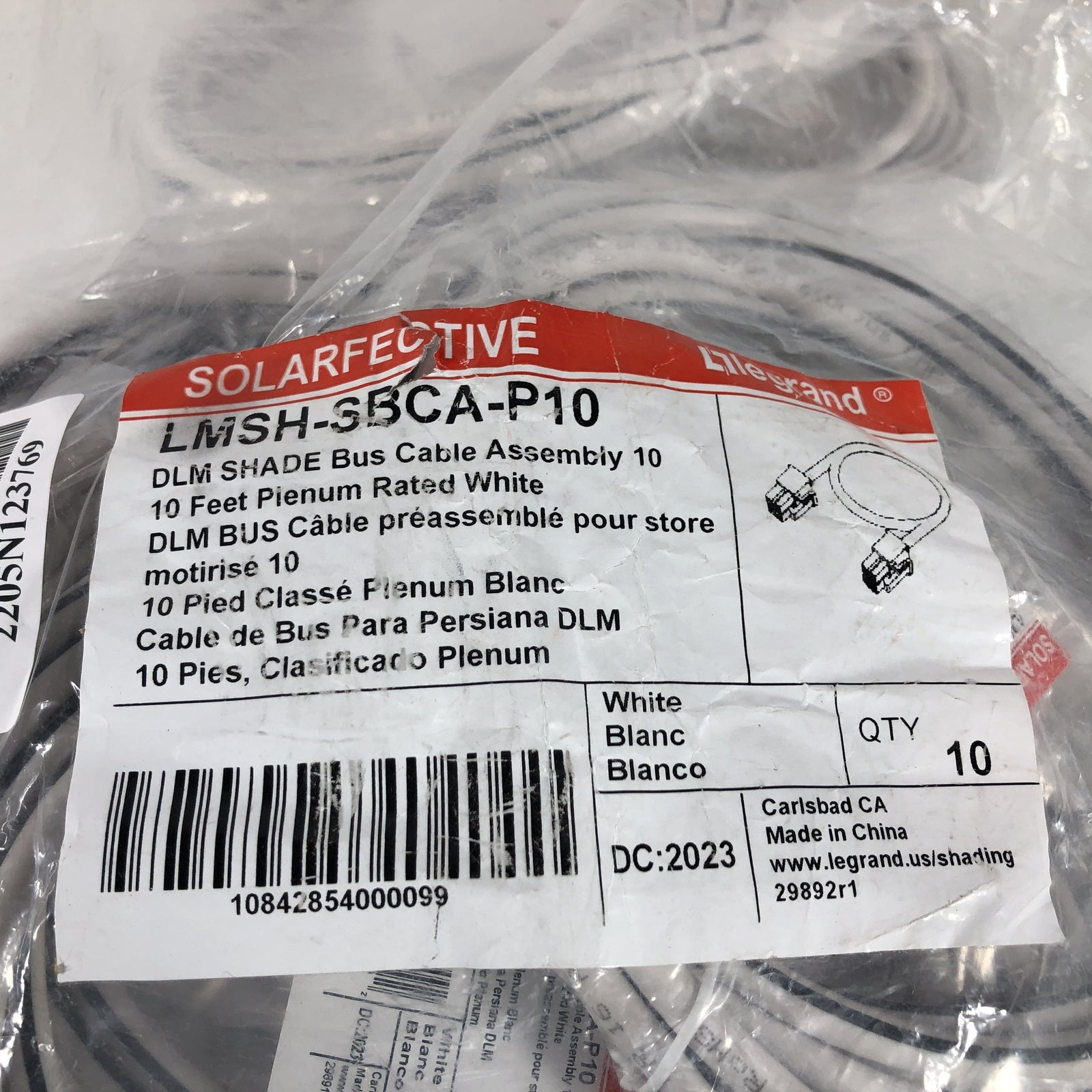 Legrand Solarfective DMS Shade Bus Cable Assembly - lmsh-sbca-p10 - Lot of 10