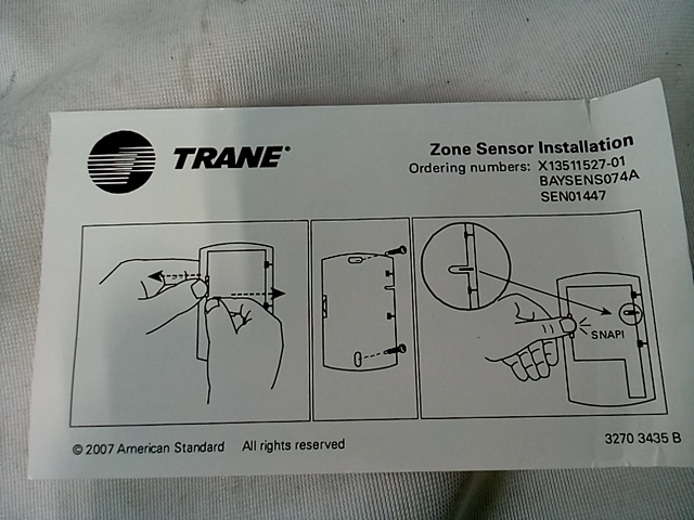 Service first wired zone sensor baysens074a