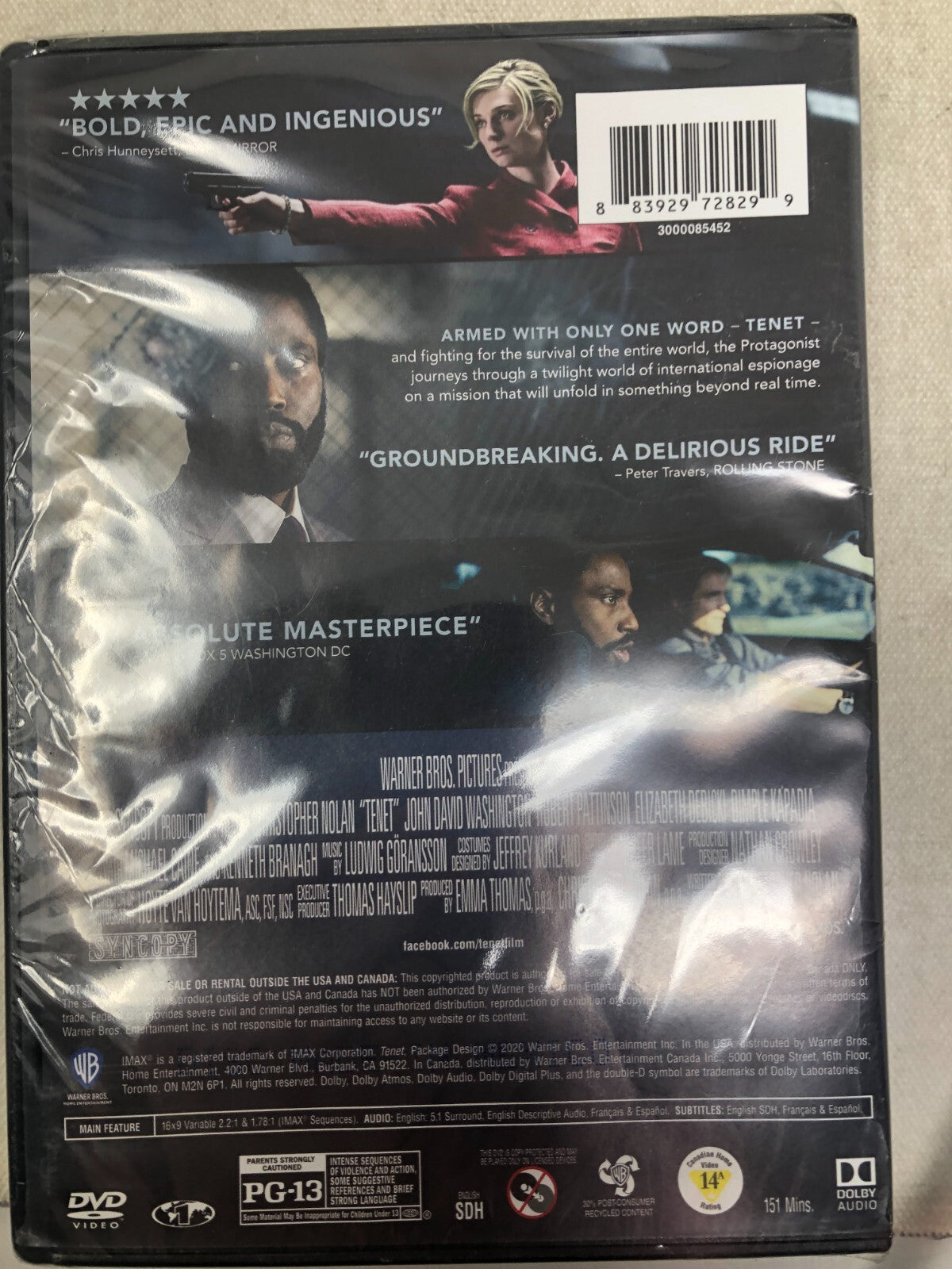 Tenet (DVD, 2020, Widescreen)