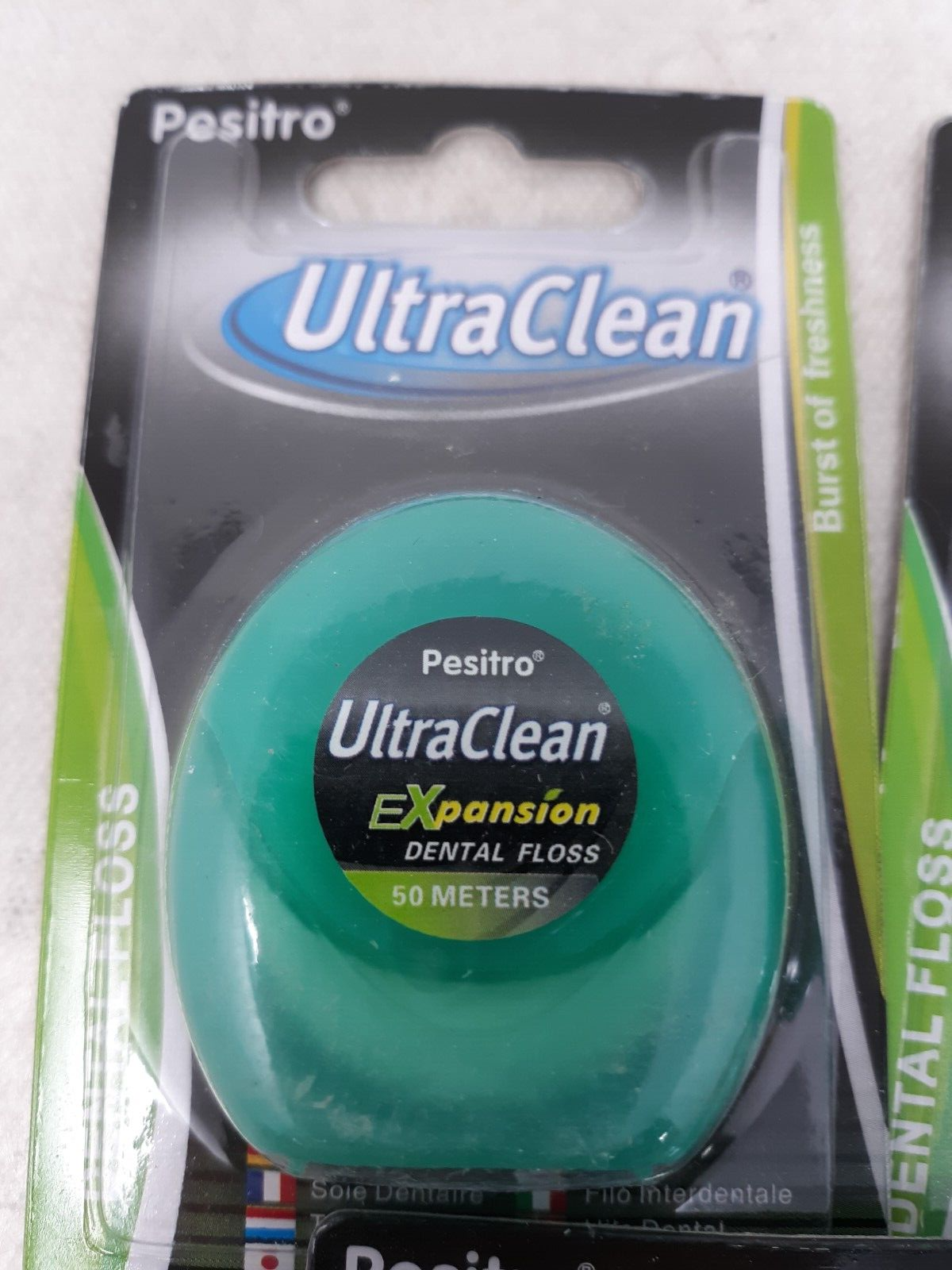 Lot of 5 Pesitro Ultra Clean Expansion Dental Floss 50 Meters